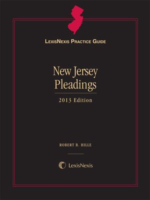 cover image of LexisNexis® Practice Guide: New Jersey Pleadings